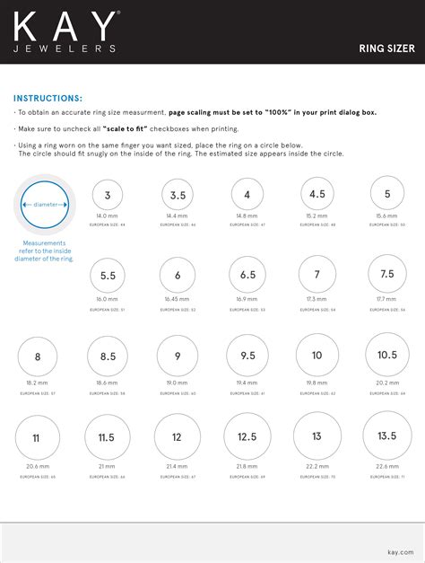 pandora jewelry size chart|pandora ring size guide chart.